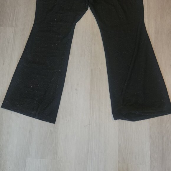 Torrid Black Glittery Flare Pants Womens Size 3R Nylon/Polyester/Spandex Blend - Picture 5 of 5
